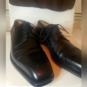 Ferragamo men's black lace up dress shoes